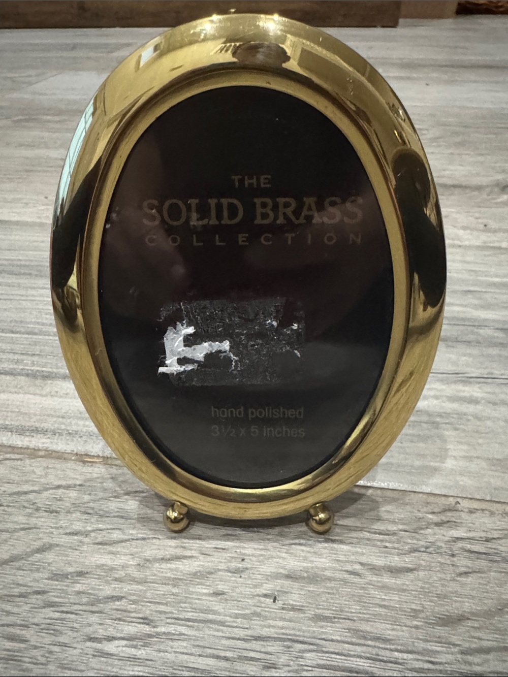 Polished Brass Oval Photo Frame - Brass